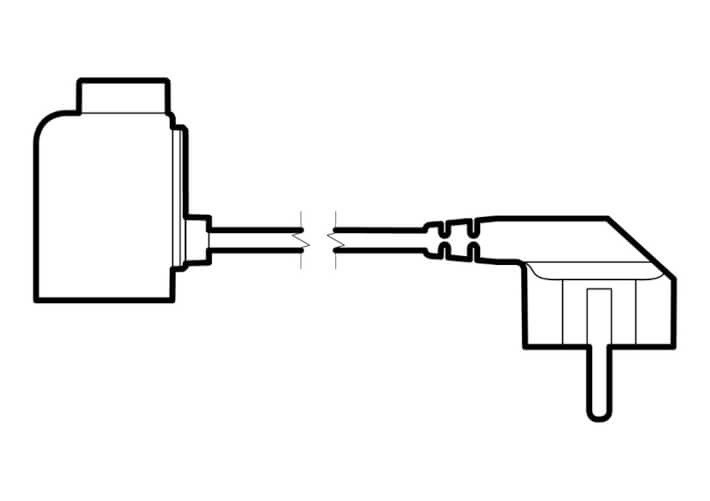 <p>W - Gerades Kabel mit Stecker</p>

