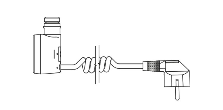 <p>U - Spiral Kabel mit Stecker</p>
